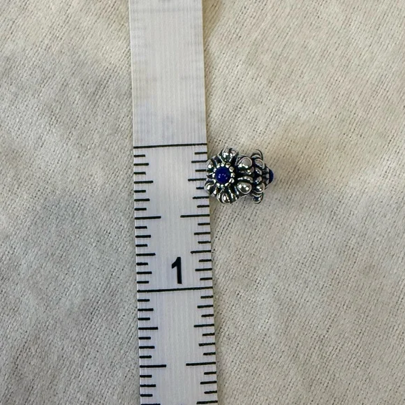 Retired Pandora Birthday Blooms September Sapphire Birthstone Charm - Picture 5 of 5